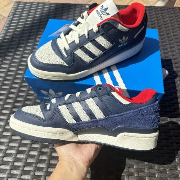 Adidas Forum Low CL Night Indigo Scarlet Men's Athletic Shoes IG8700