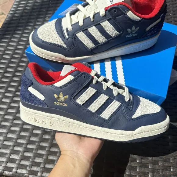 Adidas Forum Low CL Night Indigo Scarlet Men's Athletic Shoes IG8700