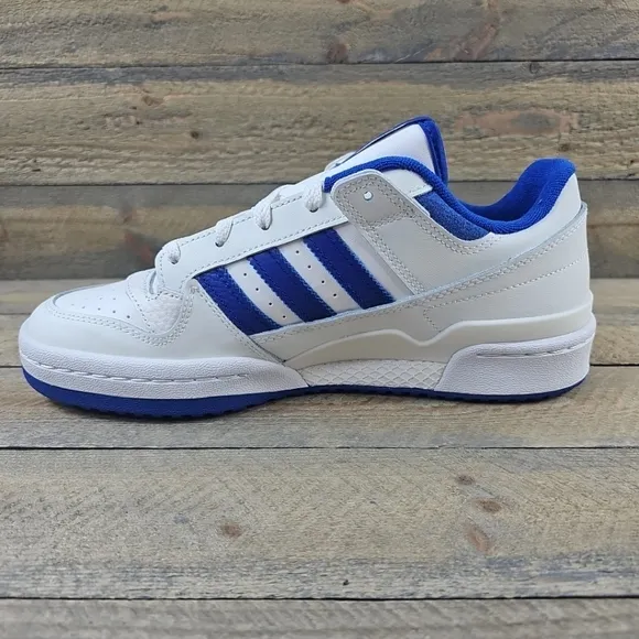 adidas Men's Originals Forum Low CL Shoes Core White/Royal Blue