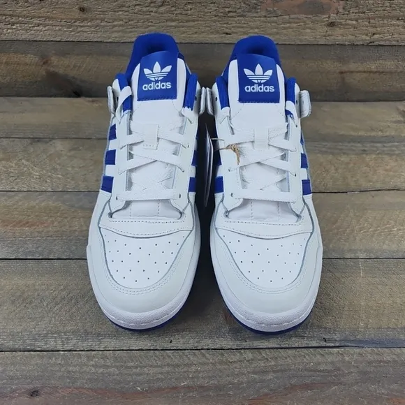 adidas Men's Originals Forum Low CL Shoes Core White/Royal Blue