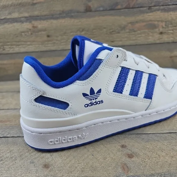 adidas Men's Originals Forum Low CL Shoes Core White/Royal Blue