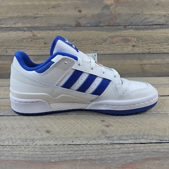 adidas Men's Originals Forum Low CL Shoes Core White/Royal Blue