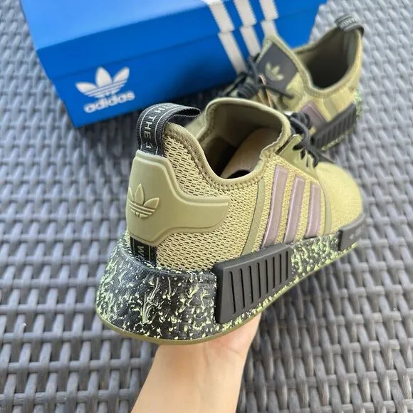 Adidas NMD_R1 Men's Athletic Shoes Focus Olive Black ID5756 Size 7