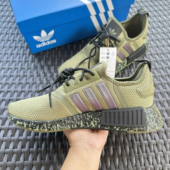 Adidas NMD_R1 Men's Athletic Shoes Focus Olive Black ID5756 Size 7