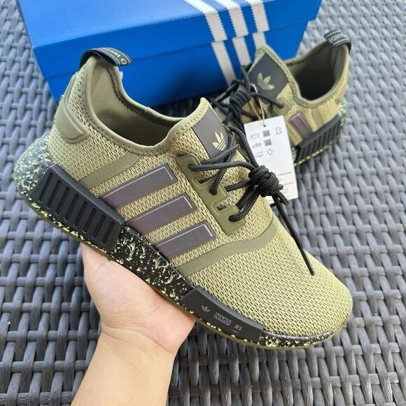 Adidas NMD_R1 Men's Athletic Shoes Focus Olive Black ID5756 Size 7