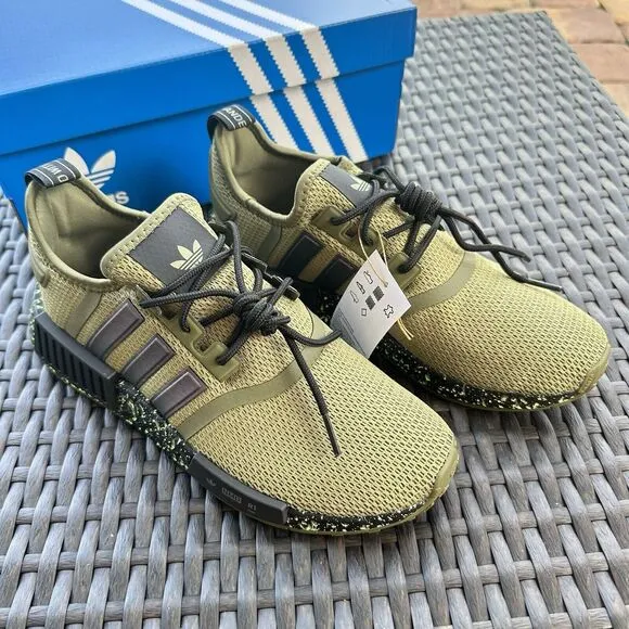 Adidas NMD_R1 Men's Athletic Shoes Focus Olive Black ID5756 Size 7