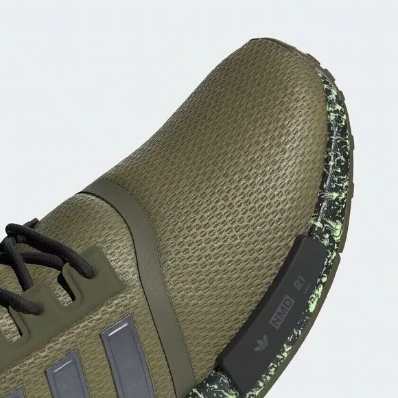 Adidas NMD_R1 Men's Athletic Shoes Focus Olive Black ID5756 Size 7