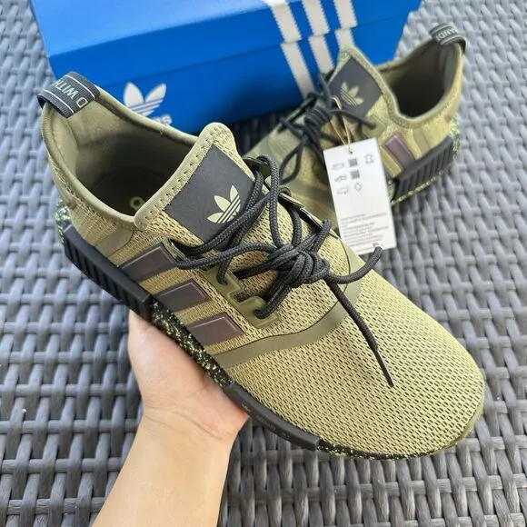 Adidas NMD_R1 Men's Athletic Shoes Focus Olive Black ID5756 Size 7