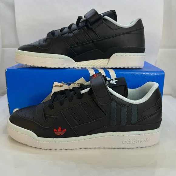 Adidas Originals Forum Low Black Leather Athletic Shoes HQ4536 Men’s Size 11