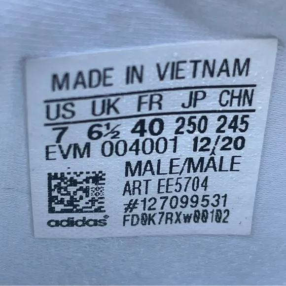 adidas Ozweego Triple White shoes size 7