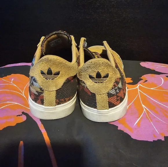Adidas Seeley Premiere tan suede Aztec canvas mens shoes 9.5
