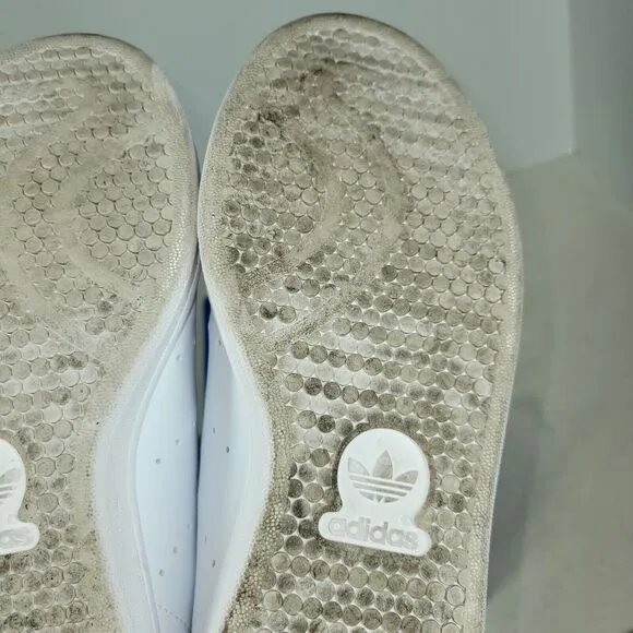 Adidas Shoes Size 8.5 Womens Stan Smith All White Leather Tennis Sneakers Q47225