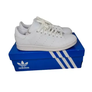 Adidas Shoes Size 8.5 Womens Stan Smith All White Leather Tennis Sneakers Q47225
