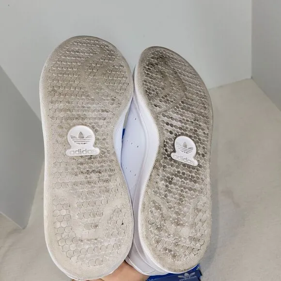 Adidas Shoes Size 8.5 Womens Stan Smith All White Leather Tennis Sneakers Q47225