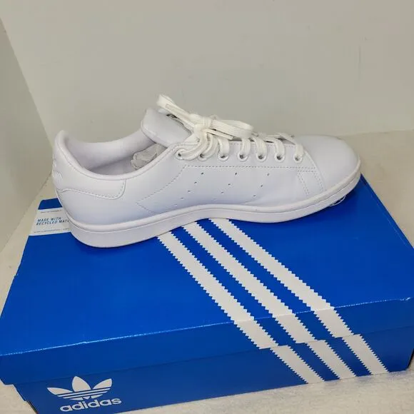 Adidas Shoes Size 8.5 Womens Stan Smith All White Leather Tennis Sneakers Q47225