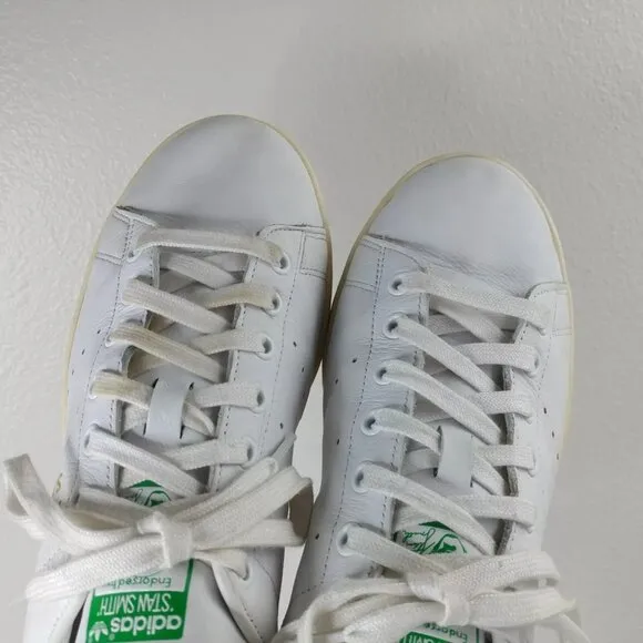 Adidas Stan Smith OG Tumbled Leather Mens Size 10 Shoes White Green S75074