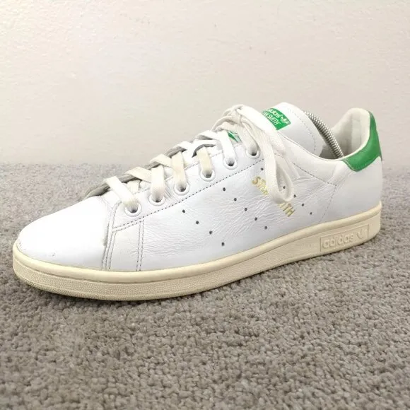Adidas Stan Smith OG Tumbled Leather Mens Size 10 Shoes White Green S75074