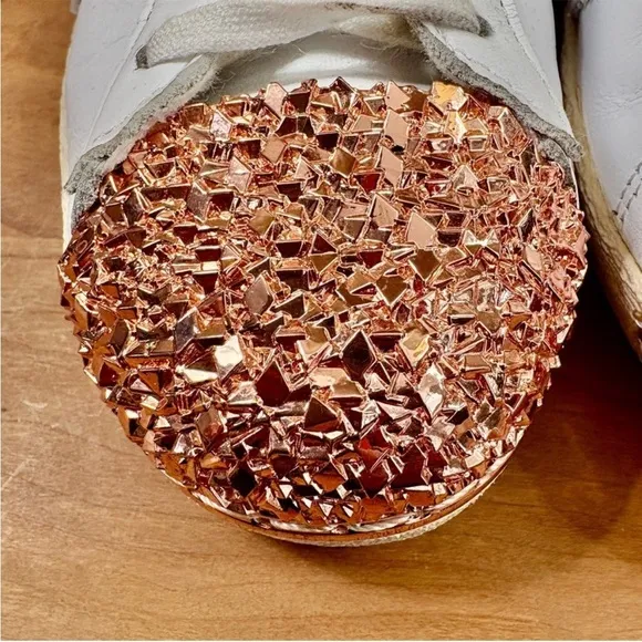 Adidas Superstar 80s 3D Metal Rose Gold Toe Trainer Sneakers, Womens size 7.5