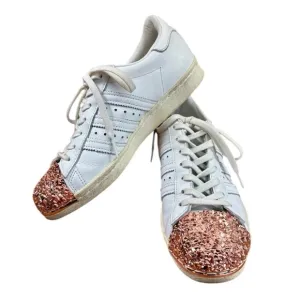 Adidas Superstar 80s 3D Metal Rose Gold Toe Trainer Sneakers, Womens size 7.5