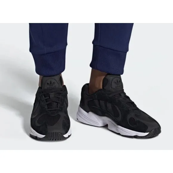 Adidas Yung-1 Black White CG7121 Mens 10 Brand New Yeezy Style Shoes Fast Ship