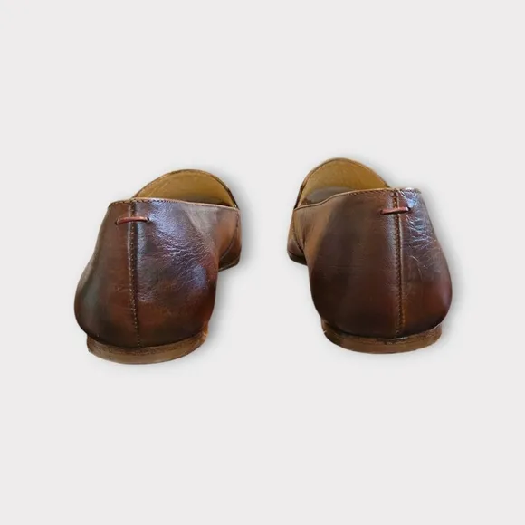 Aeyde Aurora Brown Leather Loafer Flats