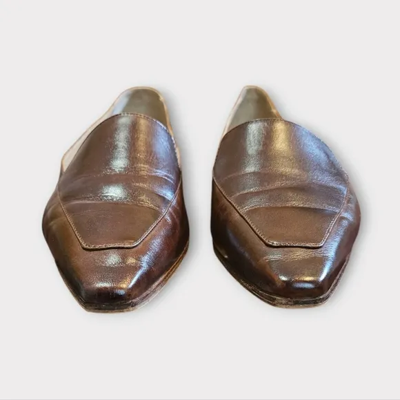 Aeyde Aurora Brown Leather Loafer Flats