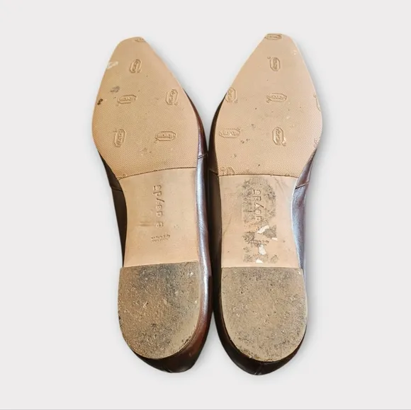 Aeyde Aurora Brown Leather Loafer Flats