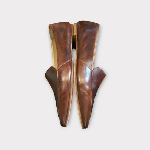 Aeyde Aurora Brown Leather Loafer Flats