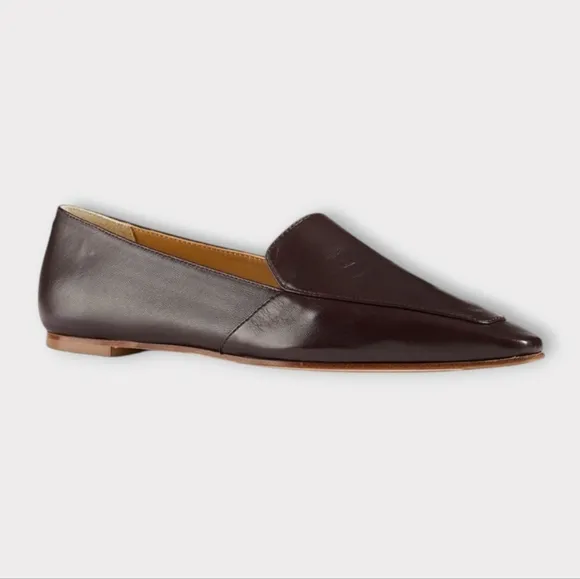 Aeyde Aurora Brown Leather Loafer Flats