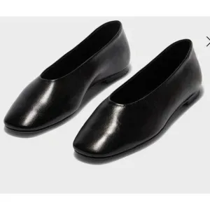 Aeyde Kristen Ballet Flats 39EU/US8 Black Leather Made in Italy