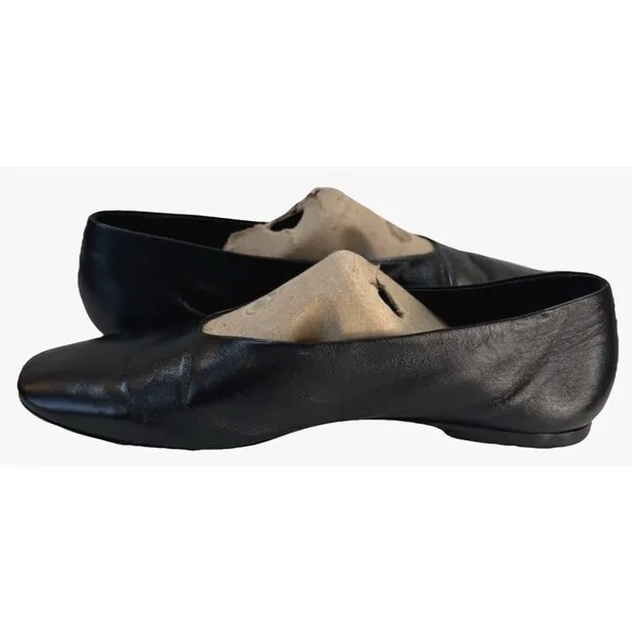 Aeyde Kristen Ballet Flats 39EU/US8 Black Leather Made in Italy