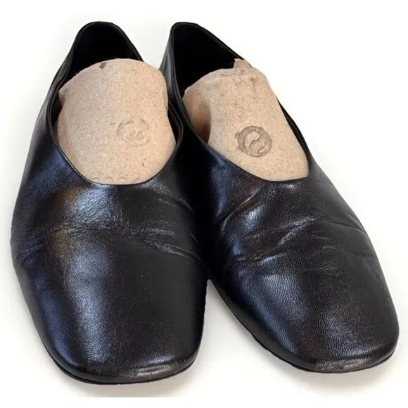 Aeyde Kristen Ballet Flats 39EU/US8 Black Leather Made in Italy