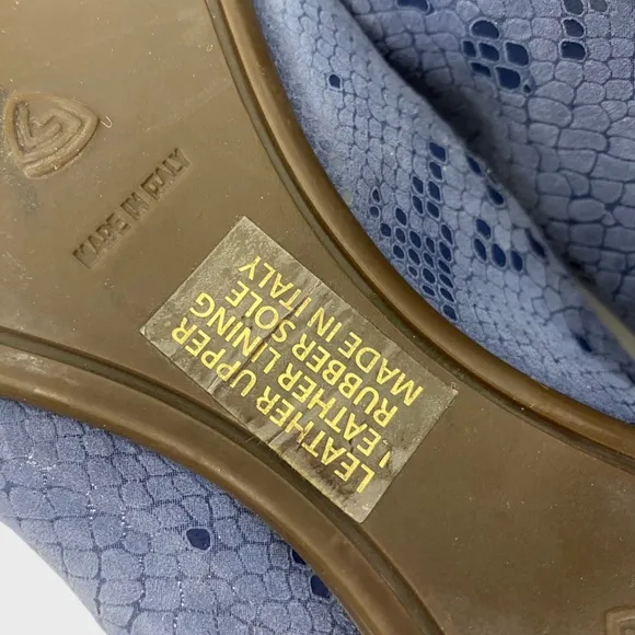 AGL Attilio Giusti Leombruni Blue Leather Driving Moccasins Size 38