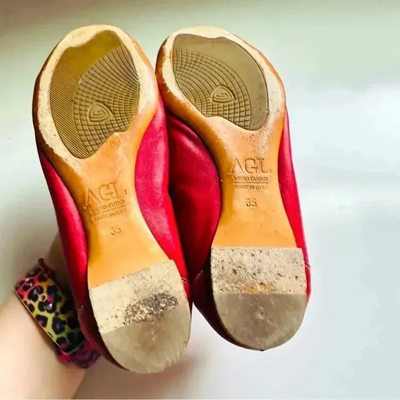 AGL Attilio Giusti Leombruni Red Flats