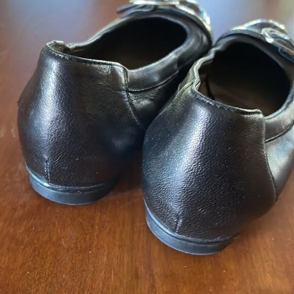 AGL Black Patent, Leather &amp; Bronze Flats - 37