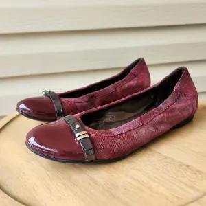 AGL burgundy flats size 40.5