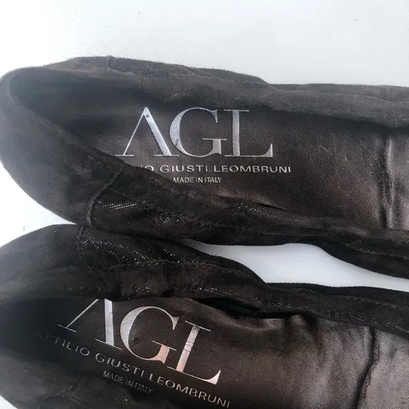 AGL Captoe Leather buckle Ballerina Flats Size 37