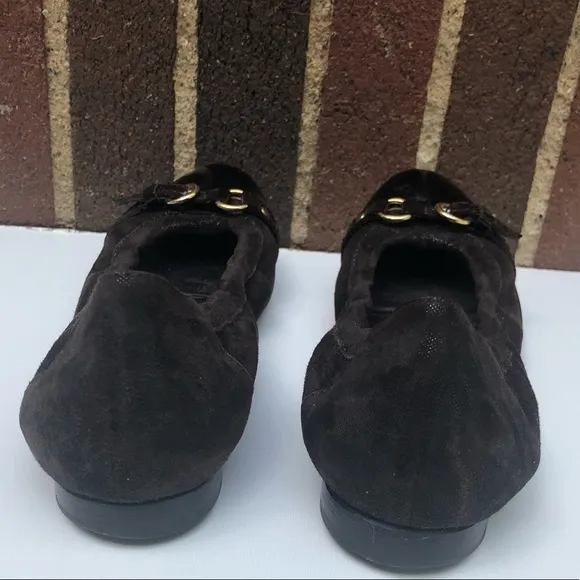 AGL Captoe Leather buckle Ballerina Flats Size 37