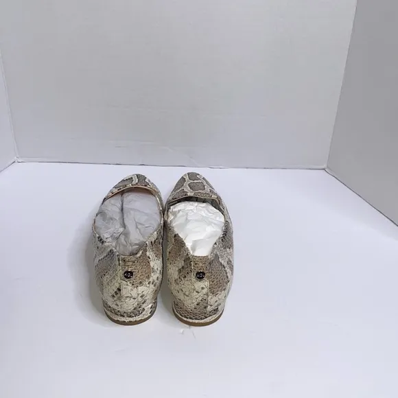 AGL Leather Snakeskin Flats Size US 7.5 EU 38