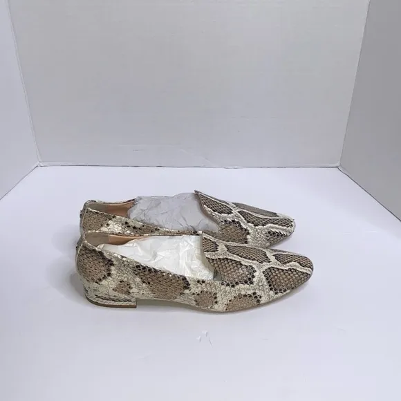 AGL Leather Snakeskin Flats Size US 7.5 EU 38