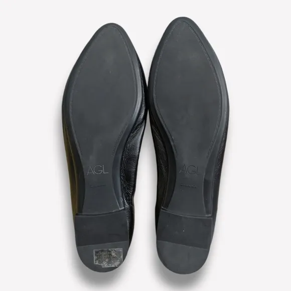 AGL Mimosa Black Ballet Flats, 41.5