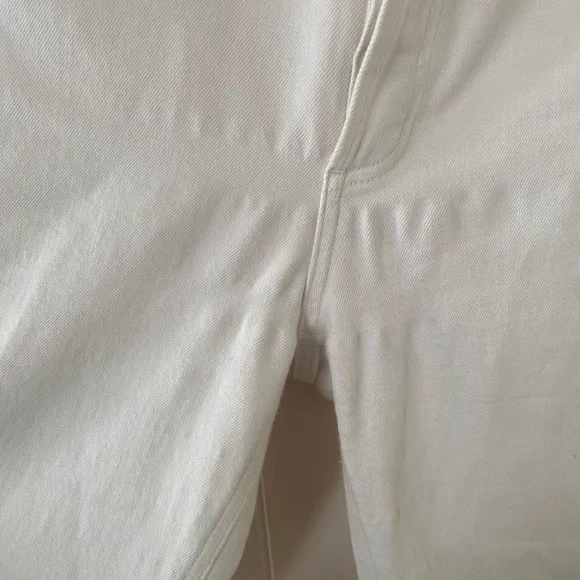 Agolde Riley Crop High-Rise Straight Jeans in Sour Cream Size 28 Gently Used