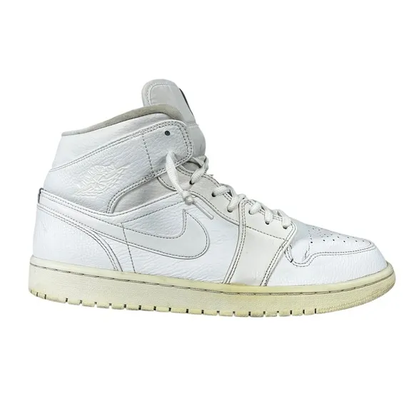 Air Jordan 1 Sneakers Mens 11.5 Mid White Retro