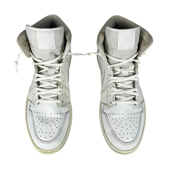 Air Jordan 1 Sneakers Mens 11.5 Mid White Retro