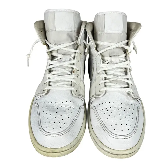 Air Jordan 1 Sneakers Mens 11.5 Mid White Retro