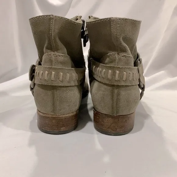 ALBERTO FERMANI Sofia Suede Harness Ankle Boots - Naturally distressed