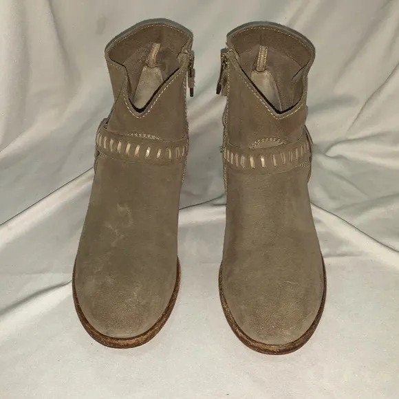 ALBERTO FERMANI Sofia Suede Harness Ankle Boots - Naturally distressed