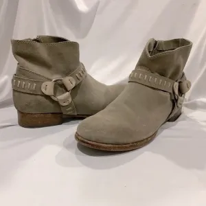 ALBERTO FERMANI Sofia Suede Harness Ankle Boots - Naturally distressed