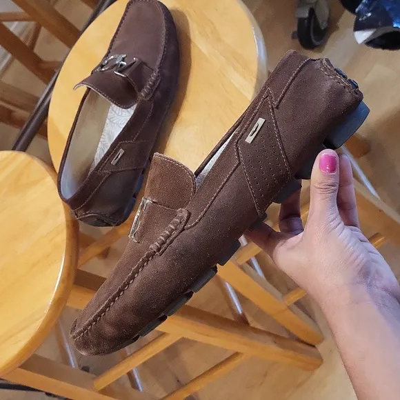 Alberto Guardiani Brown Suede Loafer Moccasins