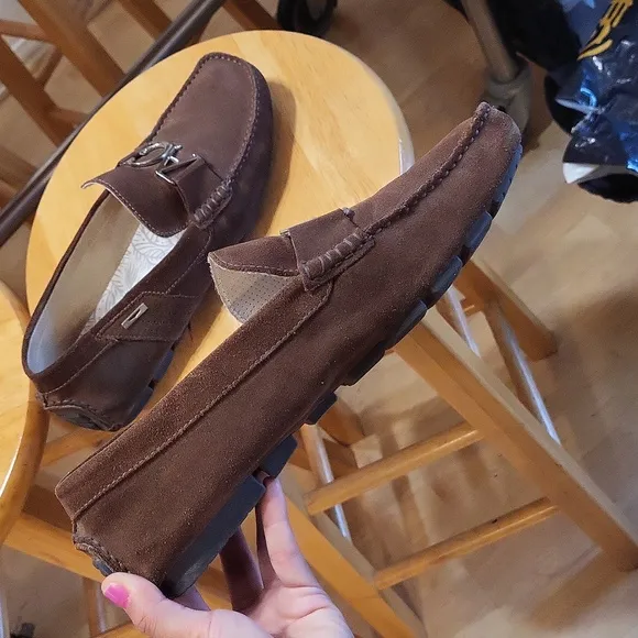 Alberto Guardiani Brown Suede Loafer Moccasins